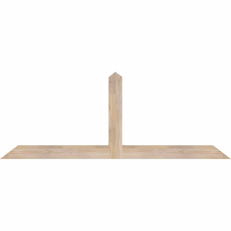 Ekena Millwork Portland Smooth Timber Gable Bracket, Douglas Fir, 60"W x 22"H x 1 1/2"D x 3 1/2"F, 9/12 Pitch GBW060X22X0204POR00SDF